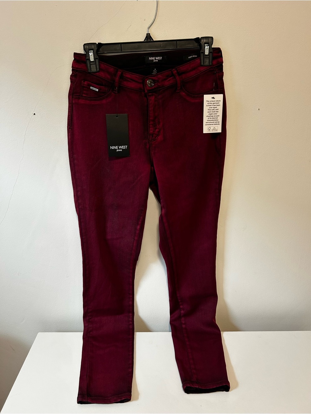 Nine West Deep Burgundy Skinny Pants